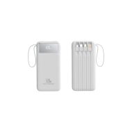 60000mAh Power Bank 4 USB Fast Charging LED Digital Display - White
