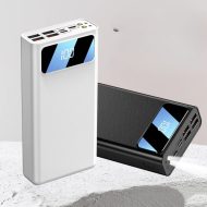 60000mAh Power Bank 4 USB Fast Charging LED Digital Display - White - Image 2