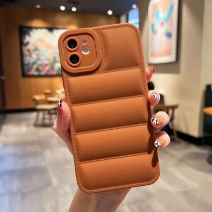 Brown Bumper Back Shockproof Phone Case