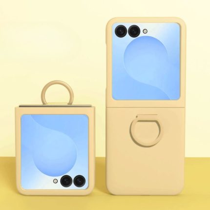 Yellow Minimalistic Deluxe Plain Ring Holder Phone Case