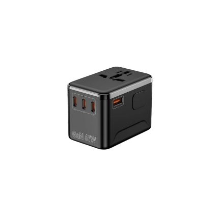 Black GaN 67W Fast USB Charger Quick Charge Travel Adapter