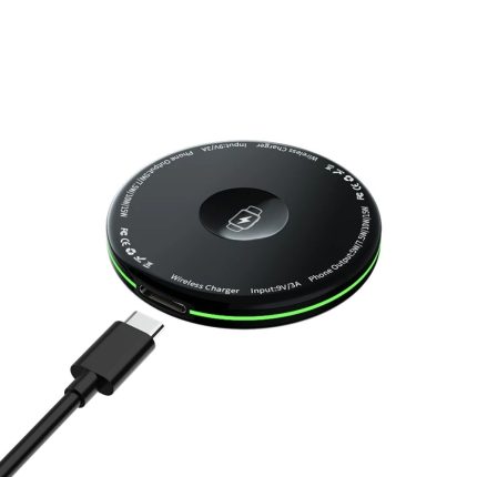 Black 3-in-1 Magnetic Wireless Charger - 15W Fast Charging Pad