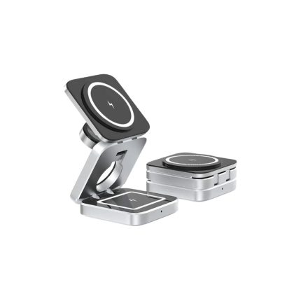 Black 30W 3 In 1 Magnetic Wireless Charger Stand Pad